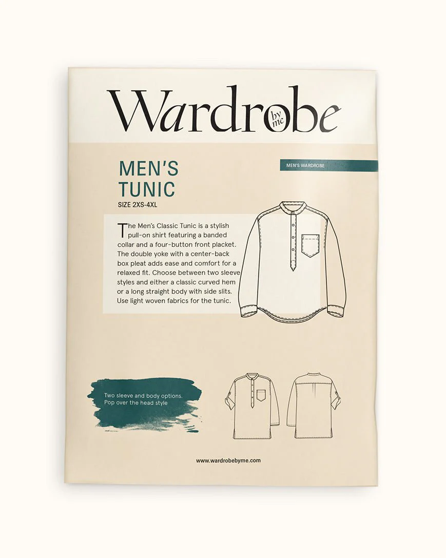 Mens Tunic Paper Pattern - Wardrobe by Me - Image 2