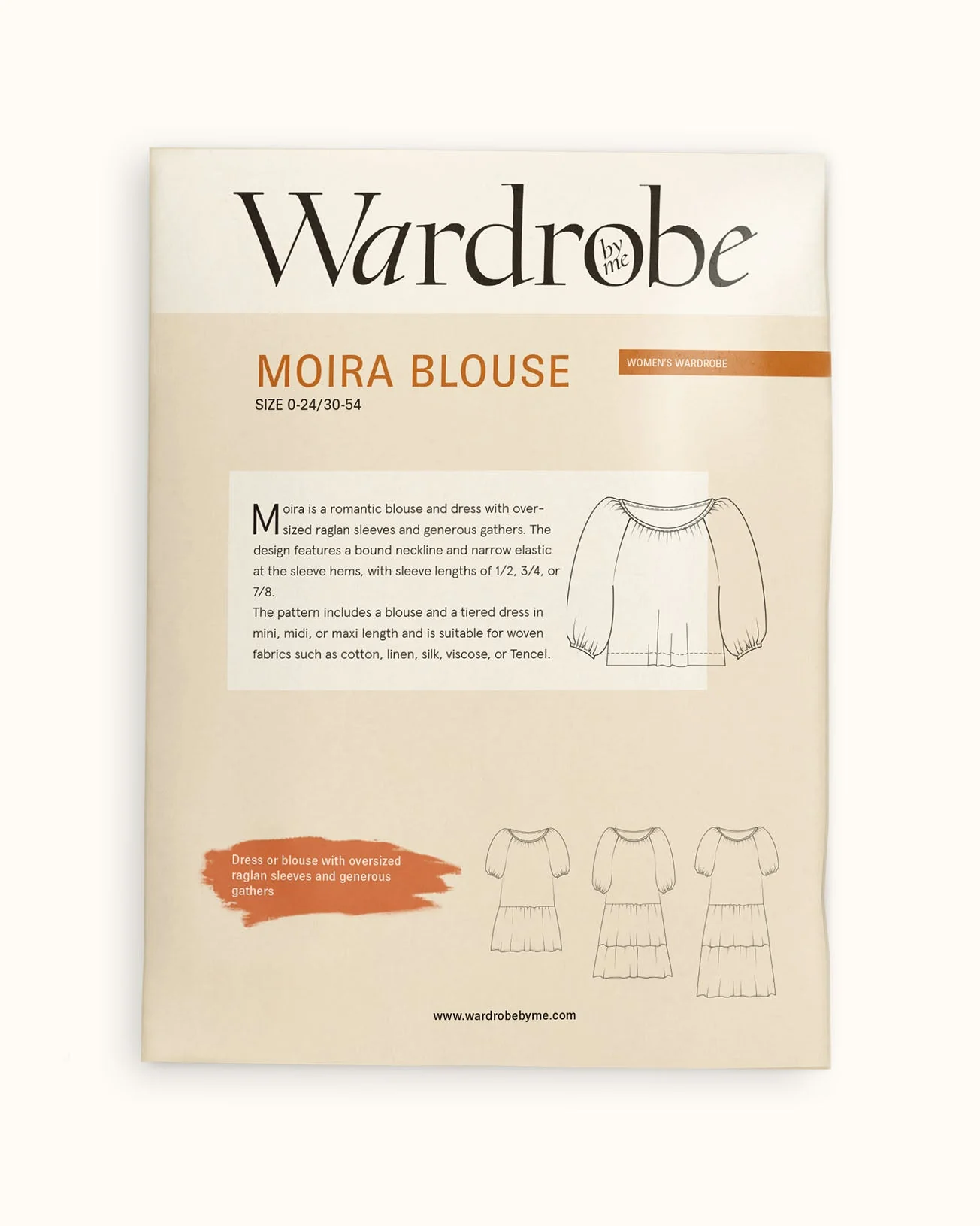 Moira Blouse Womens Paper Pattern - Wardrobe by Me - Image 9