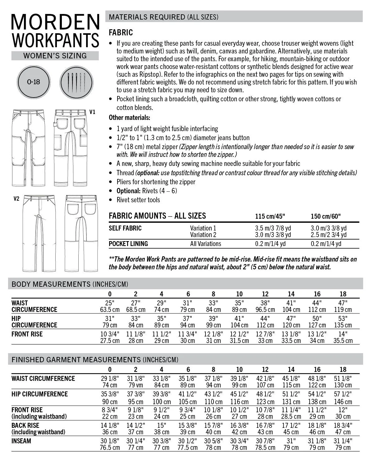 Morden Work Pants Womens PDF Sewing Pattern - Thread Theory - Image 19