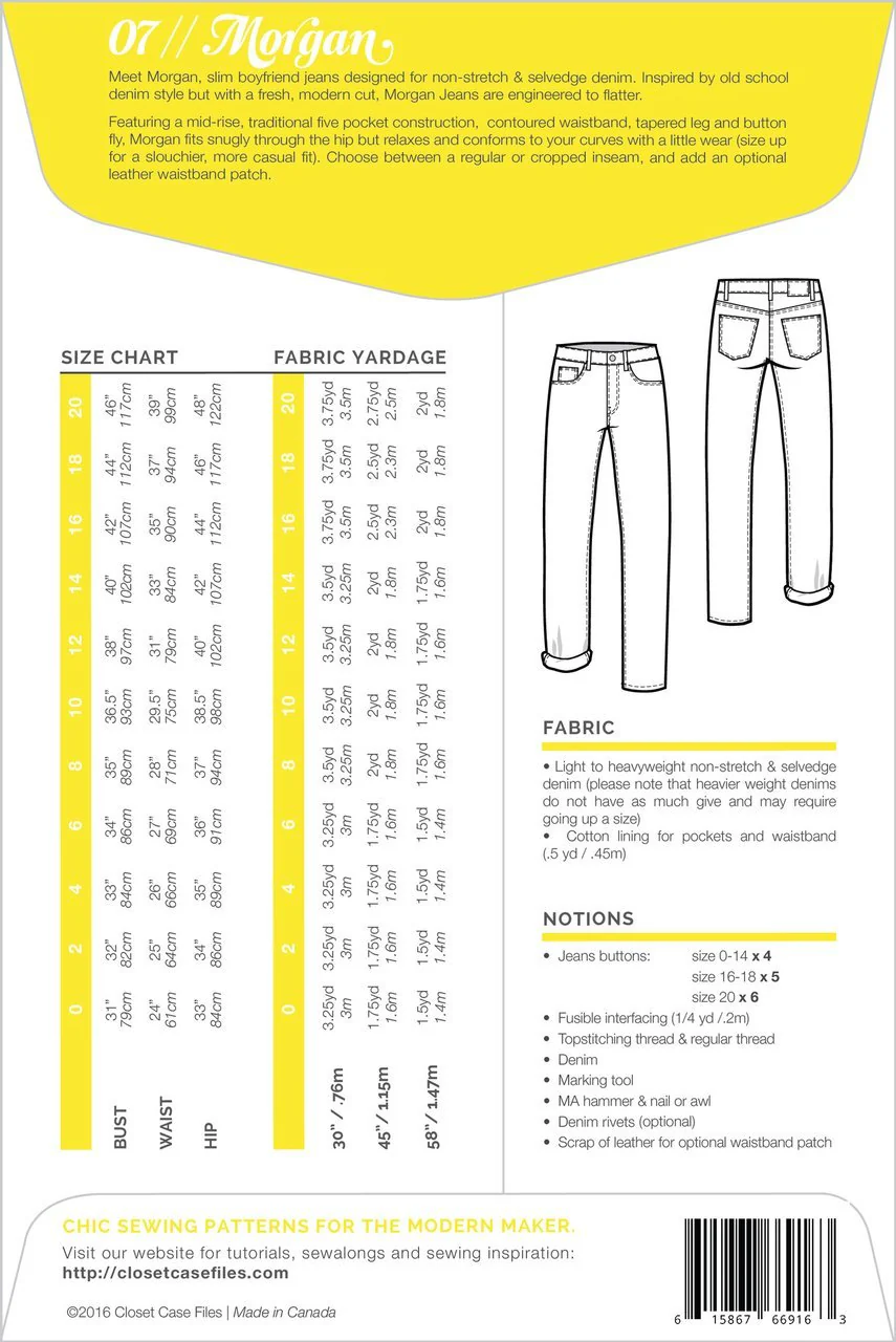 Morgan Boyfriend Jeans Pattern - Closet Core Patterns - Image 3