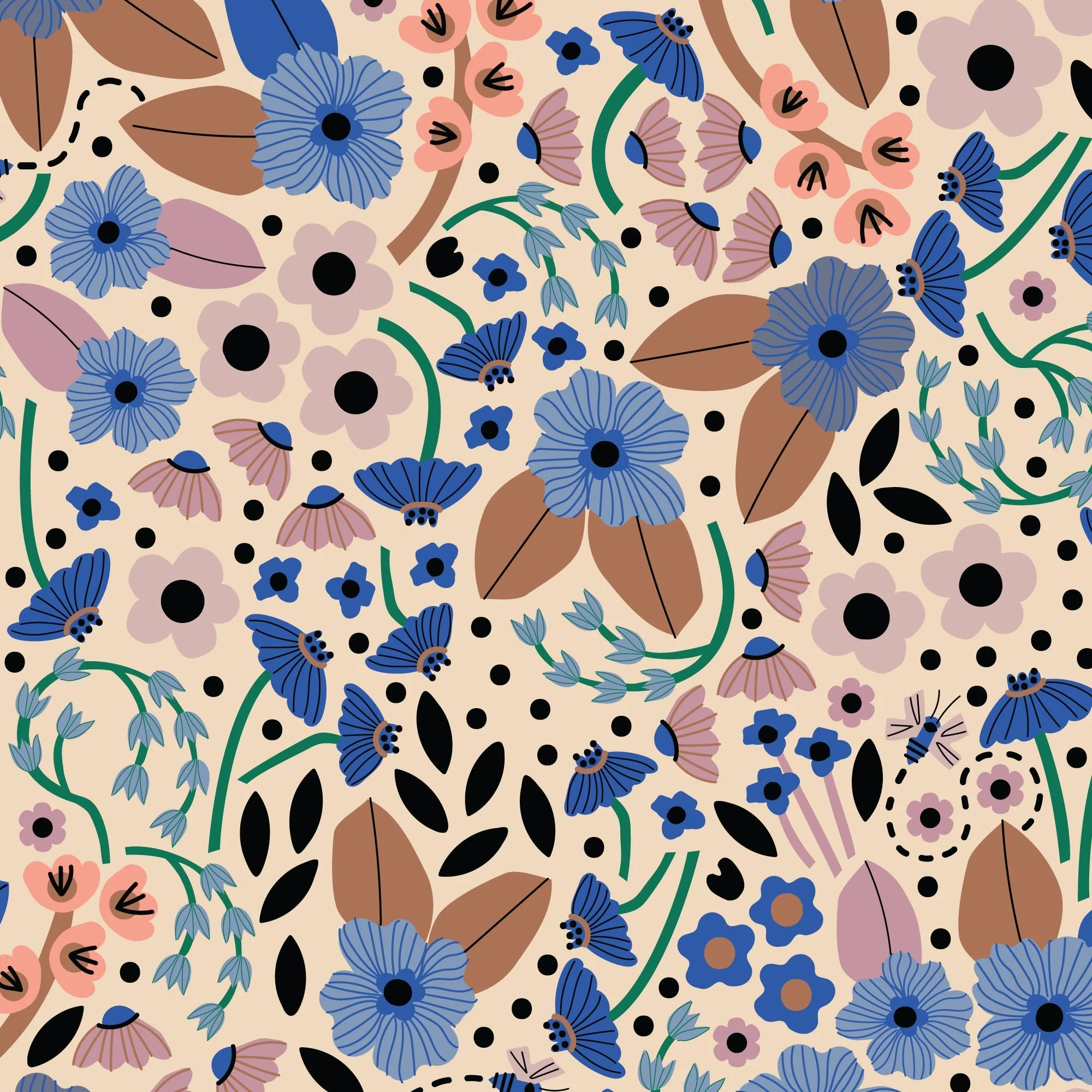 Morning Hive - Sun Seed Moon - Leah Duncan - Cloud 9 Fabrics - Batiste - Image 2