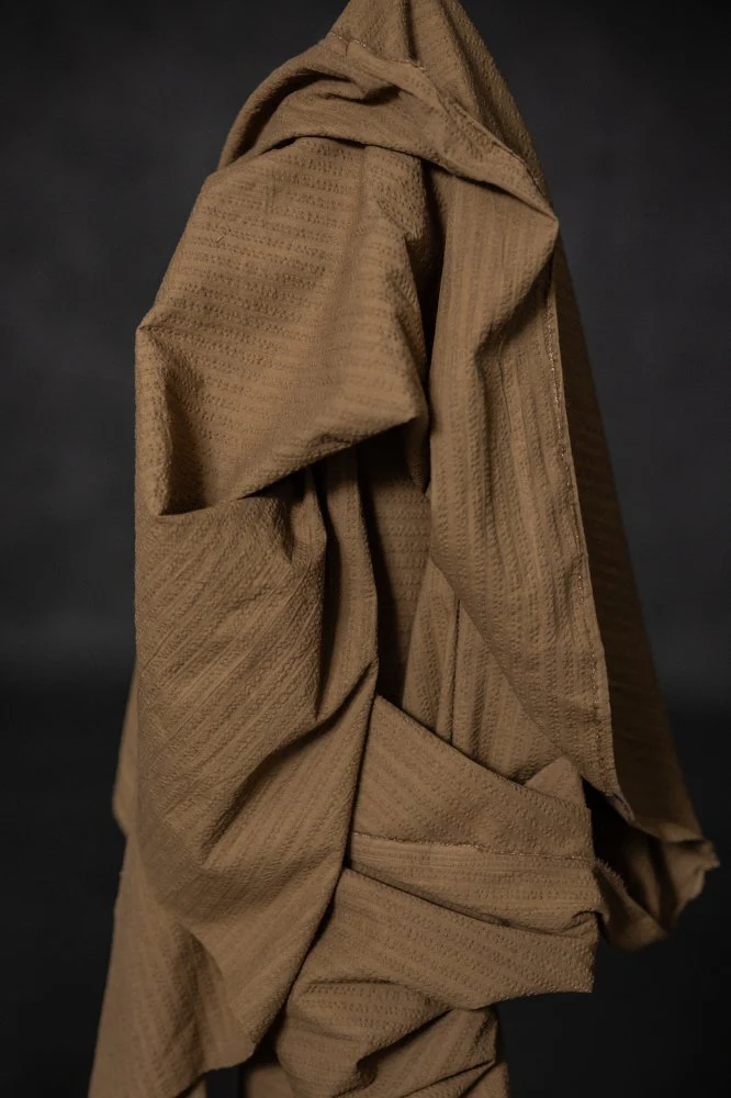 Muddy Moss Seersucker Stripe Indian Organic Cotton - Merchant & Mills - Image 2