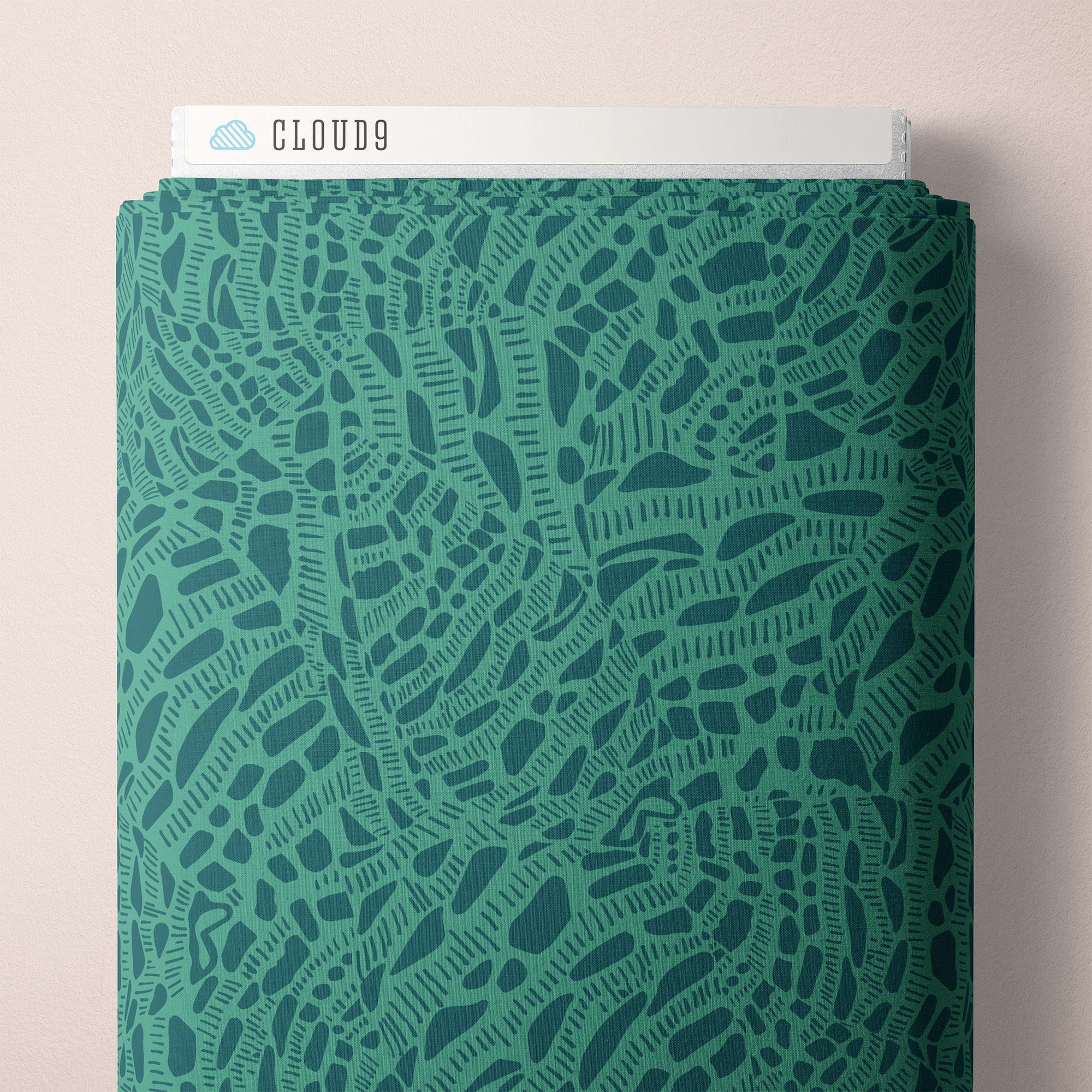 Neverending - Teal / Green - Seashell Serenade - Jayme Murray - Cloud 9 Fabrics - Poplin