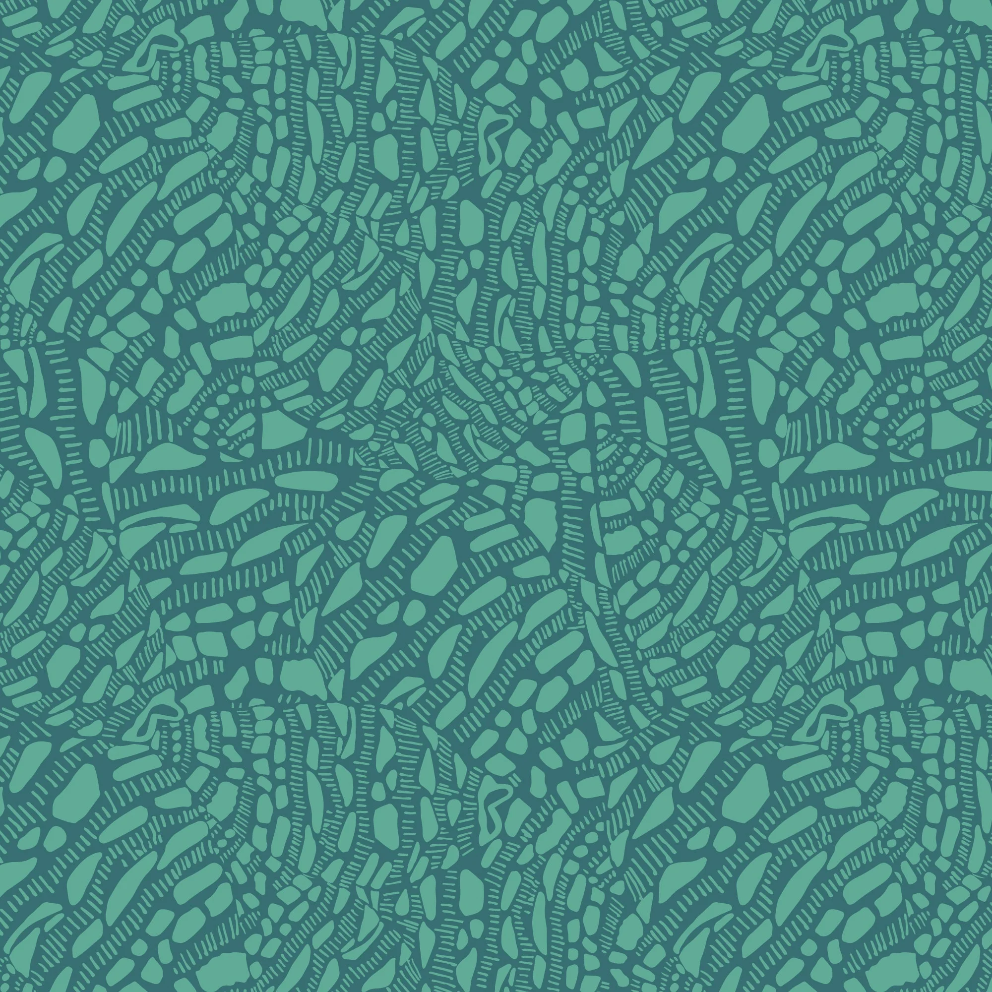 Neverending - Teal / Green - Seashell Serenade - Jayme Murray - Cloud 9 Fabrics - Poplin - Image 3