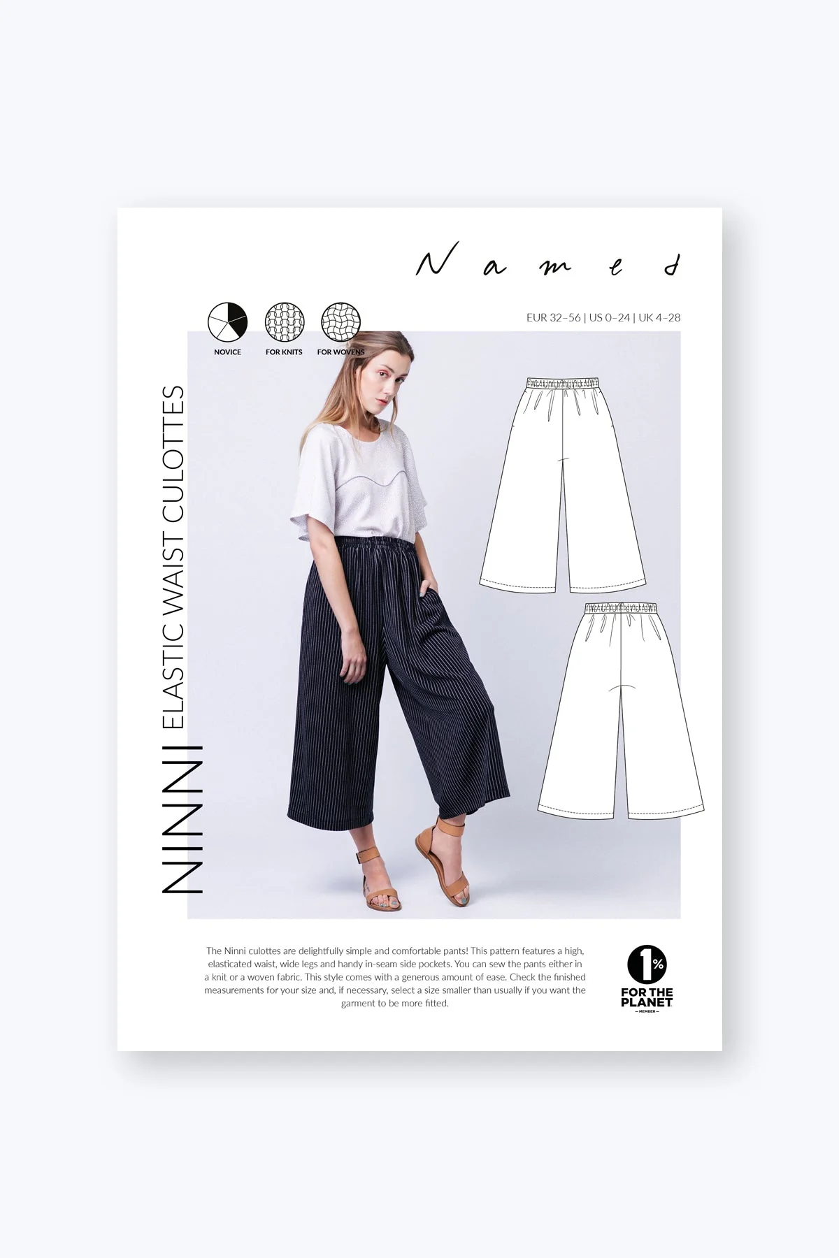 Ninni Elastic Waist Culottes - PDF Pattern - Named Clothing - Image 9