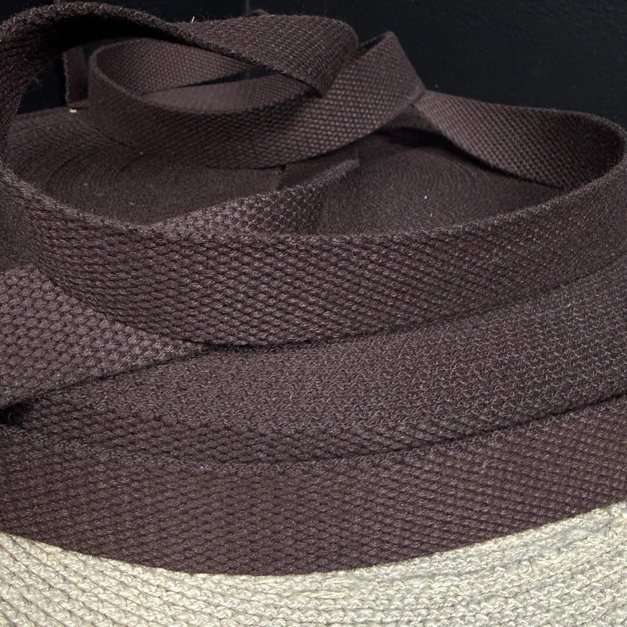 1" Organic Cotton RPET Webbing - Espresso Brown