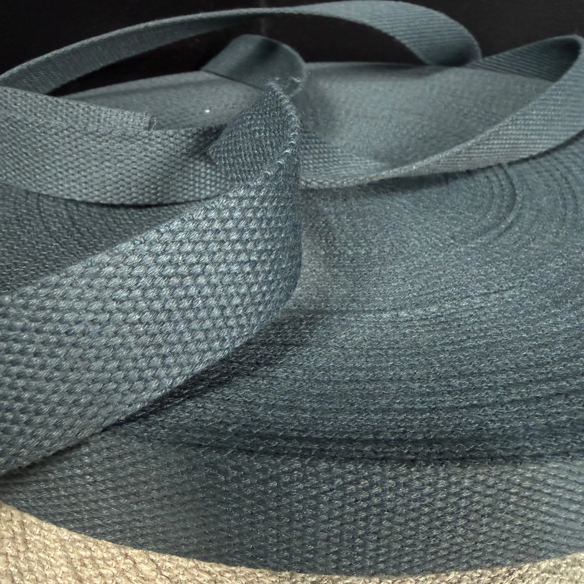1" Organic Cotton RPET Webbing - Slate Blue