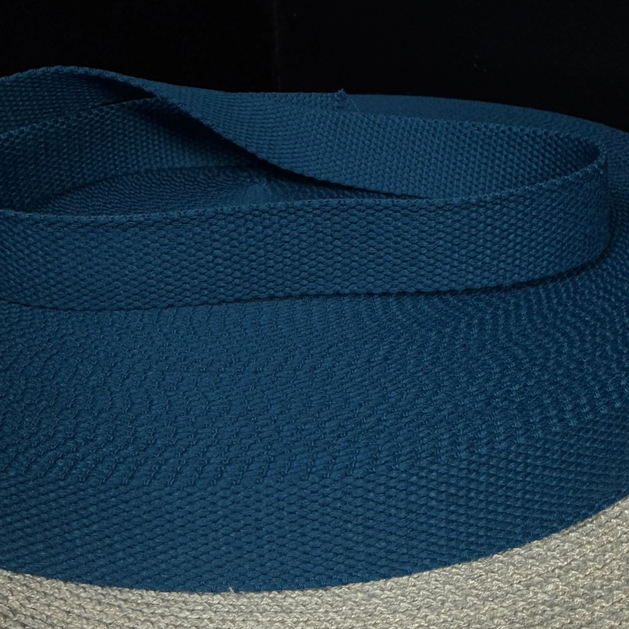 1" Organic Cotton RPET Webbing - Nordic Blue