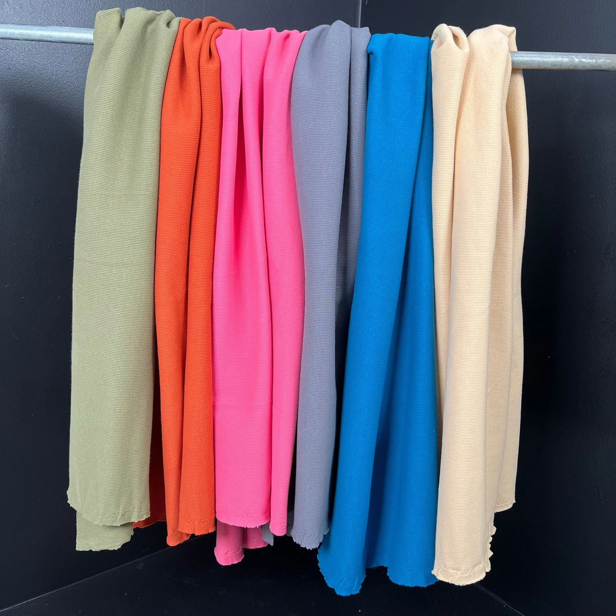 Organic Cotton Spandex Ribbing 360gsm - Cinnamon Stick - Image 3