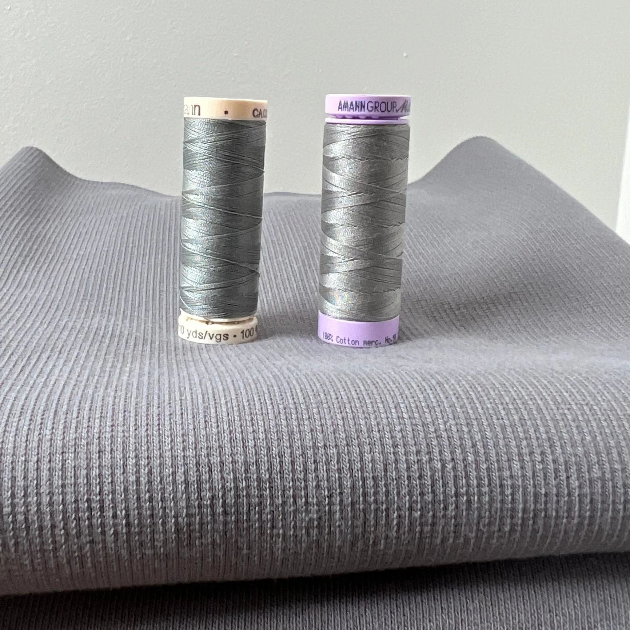 Organic Cotton Stretch Jersey 200gsm - Smoked Pearl - Image 4