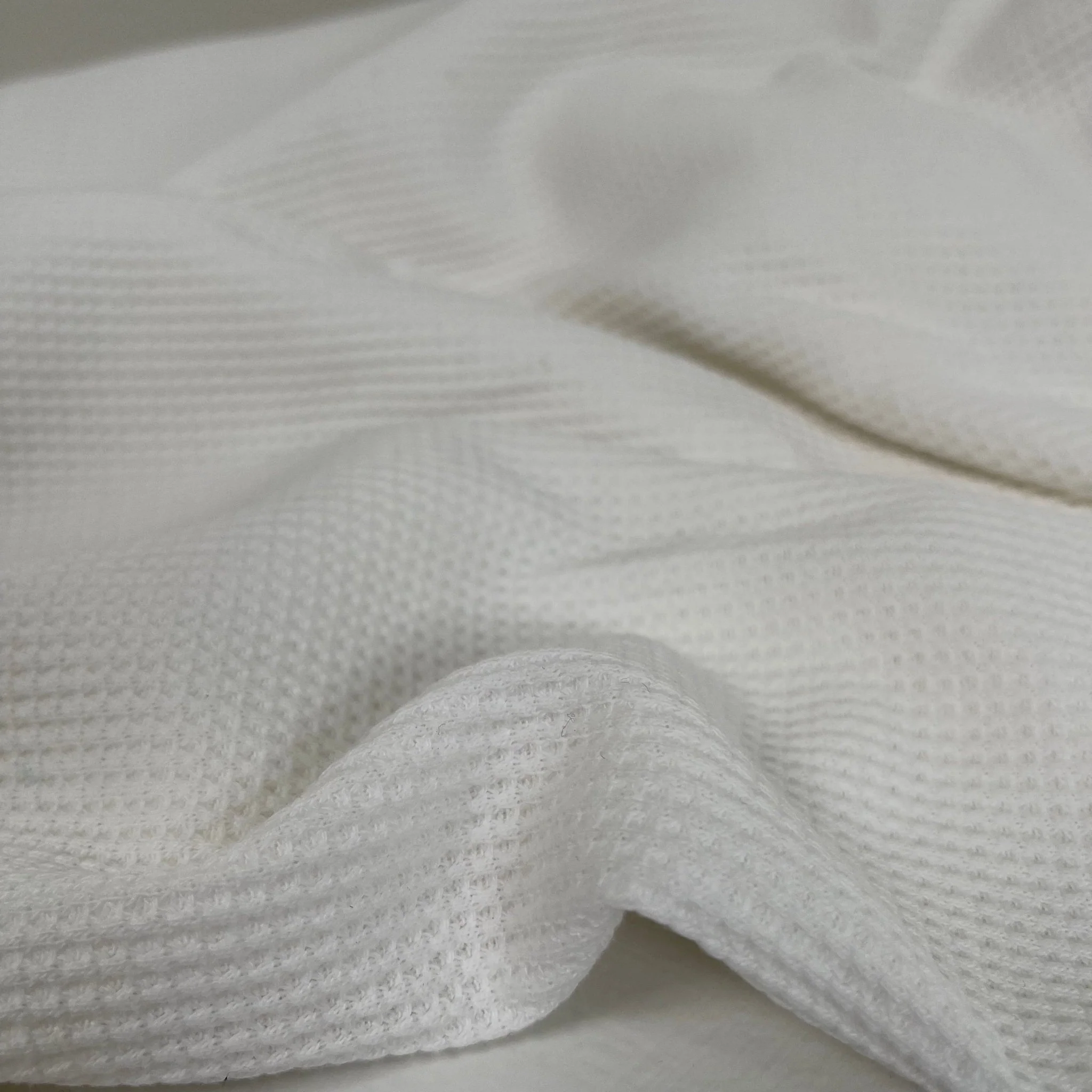 Organic Cotton Waffle / Thermal 250gsm - Natural White 4