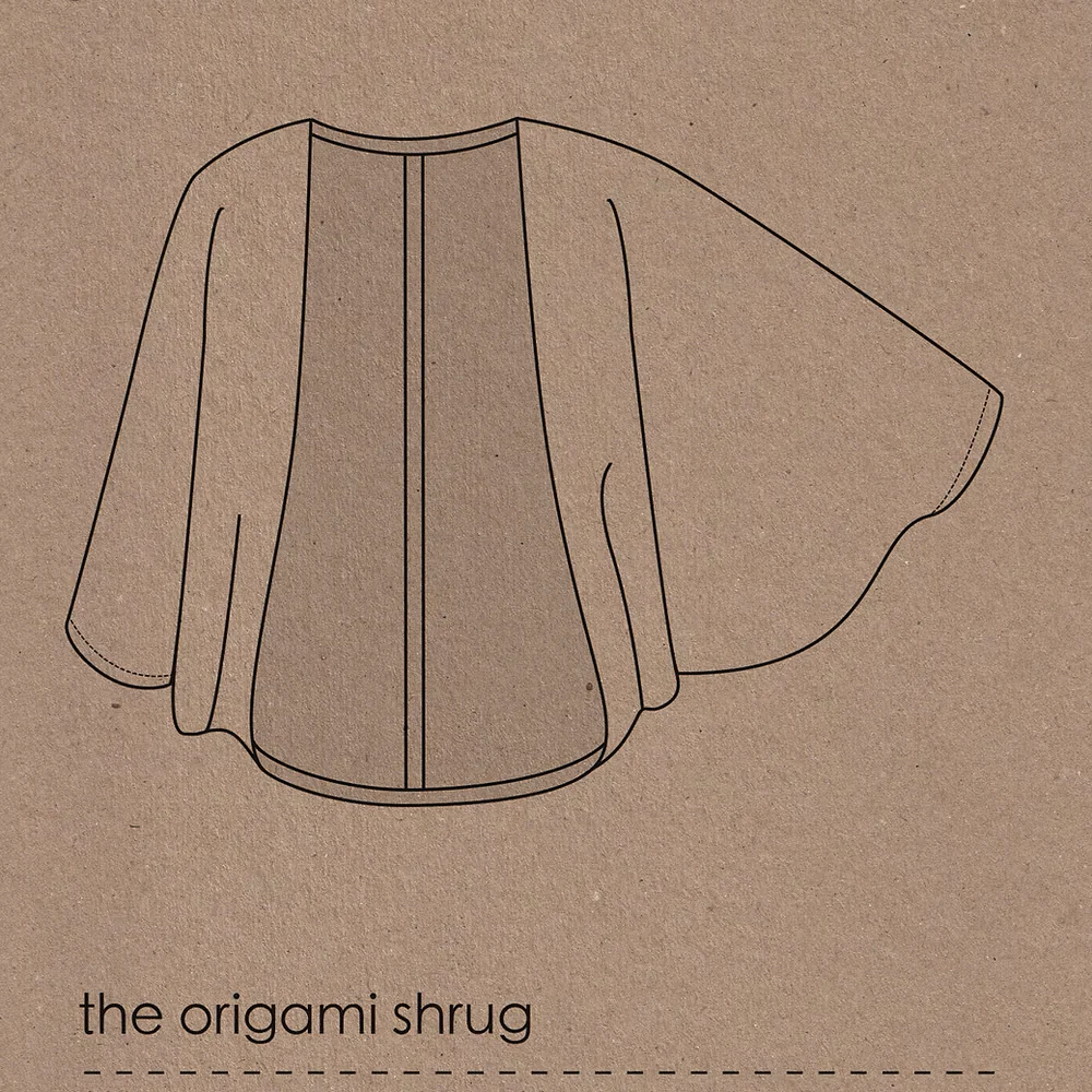 Origami Shrug Paper Pattern - Two Stitches Patterns - Image 3