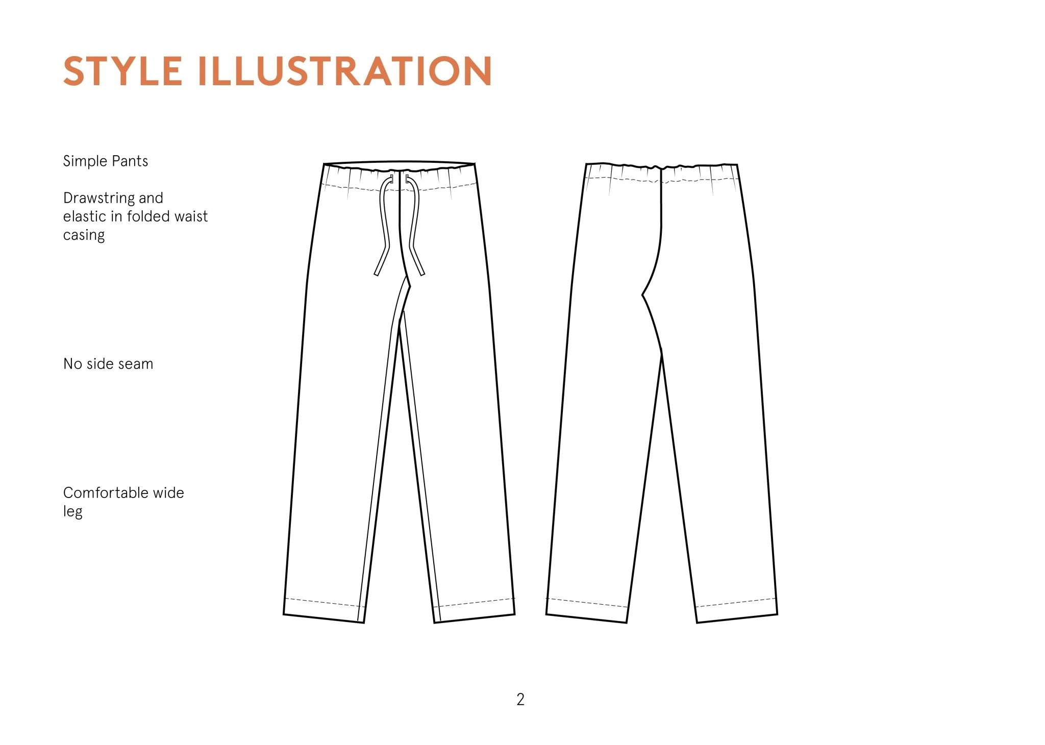 Unisex Pajama Pants Paper Pattern - Wardrobe by Me - Image 4