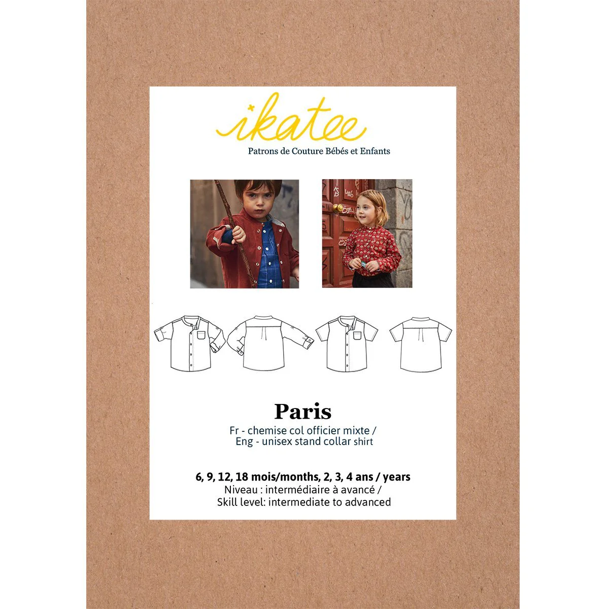 Paris Shirt Sewing Pattern - Baby 6M/4Y - Ikatee - Image 2