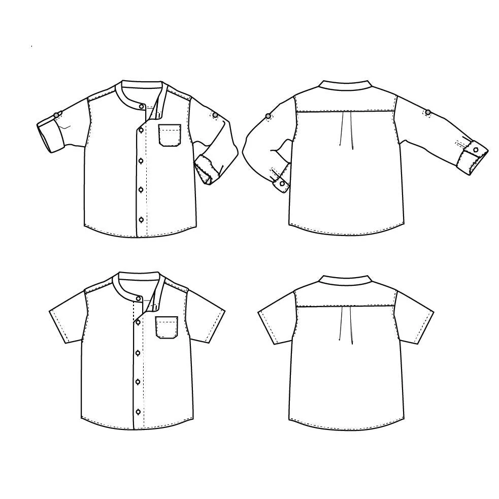 Paris Shirt Sewing Pattern - Baby 6M/4Y - Ikatee - Image 3