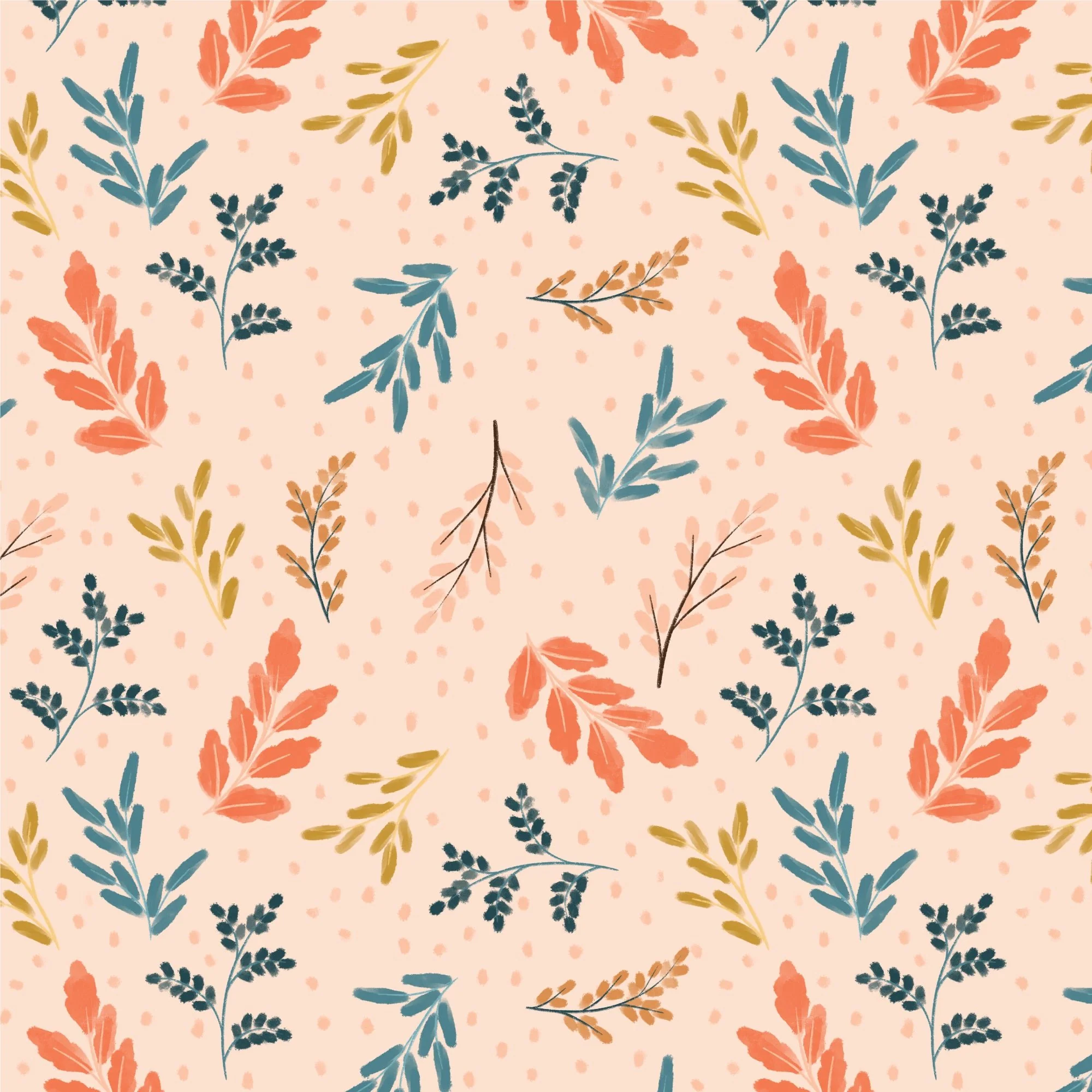 Pastel Branches - Pink - Woodland Creatures - Dominika Godette - Cloud 9 Fabrics - Poplin - Image 2