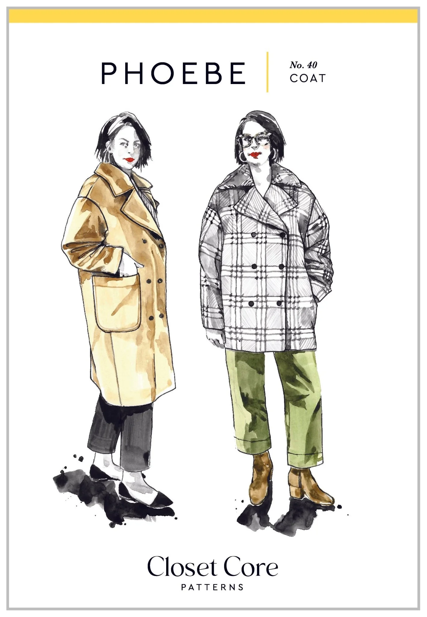 Phoebe Double-Breasted Coat Pattern - Closet Core Patterns - Image 30