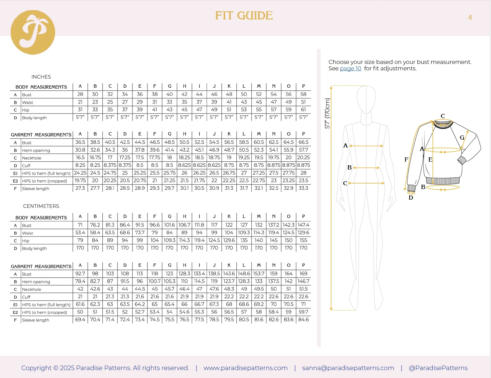 Pine Raglan PDF Pattern - Paradise Patterns - Image 15