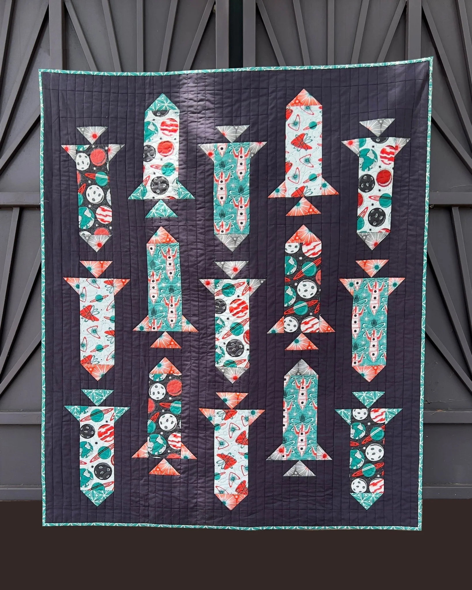 Planetarium - Ivory - Blast Off - Hang Tight Studio - Cloud 9 Fabrics - Poplin - Image 14