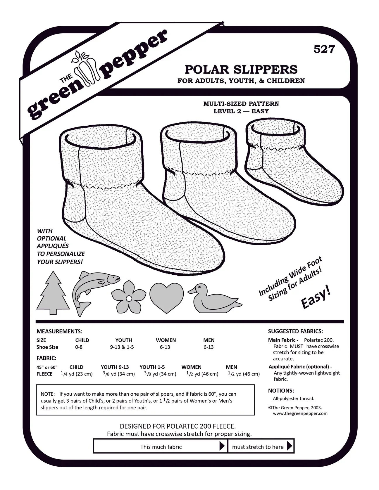 Polar Slippers PDF Pattern - 527 - The Green Pepper Patterns - Image 3