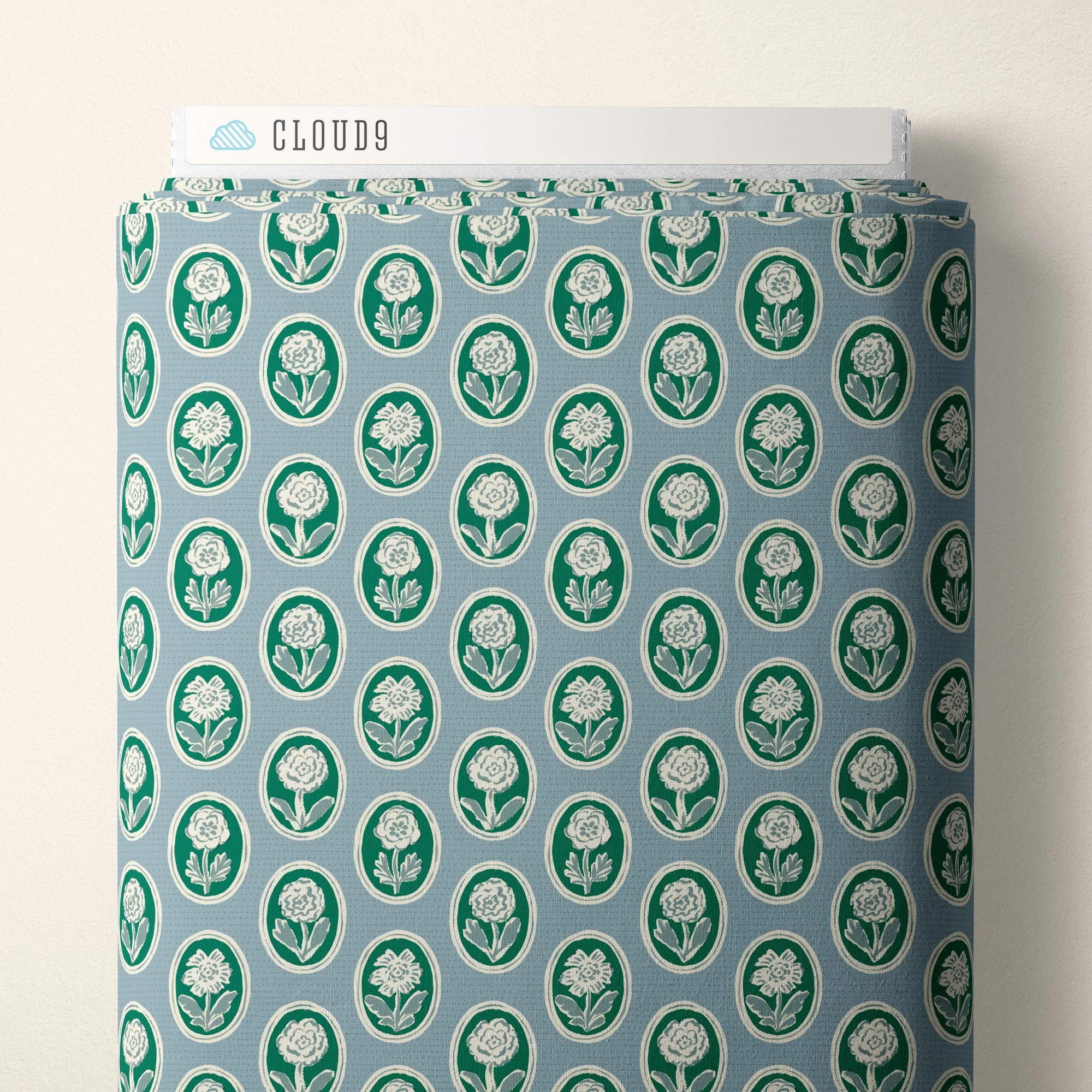 Pressed Flowers - Blue/Green - Happy Homestead - Samantha Johnson - Cloud 9 Fabrics - Poplin