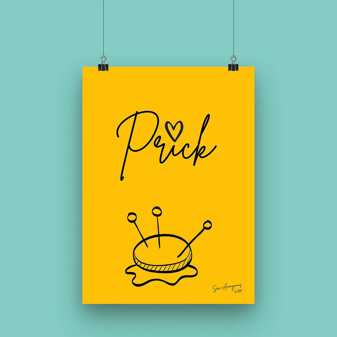 "PRICK" Sewing Themed A4 Print - Sew Anonymous
