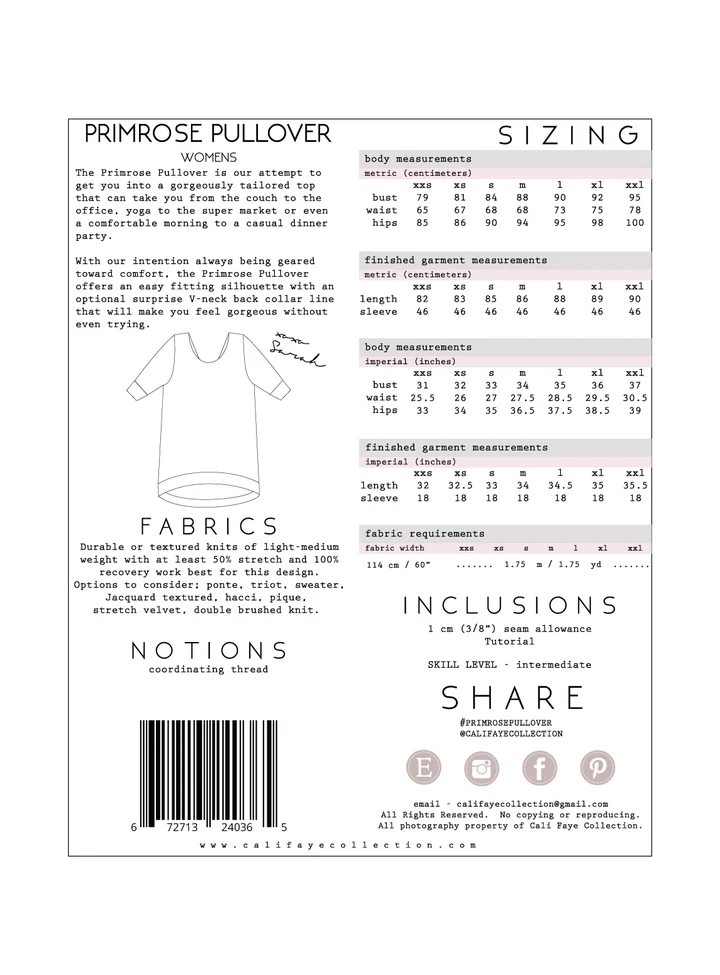 Primrose Pullover Sewing Pattern - Cali Faye Collection - Image 7