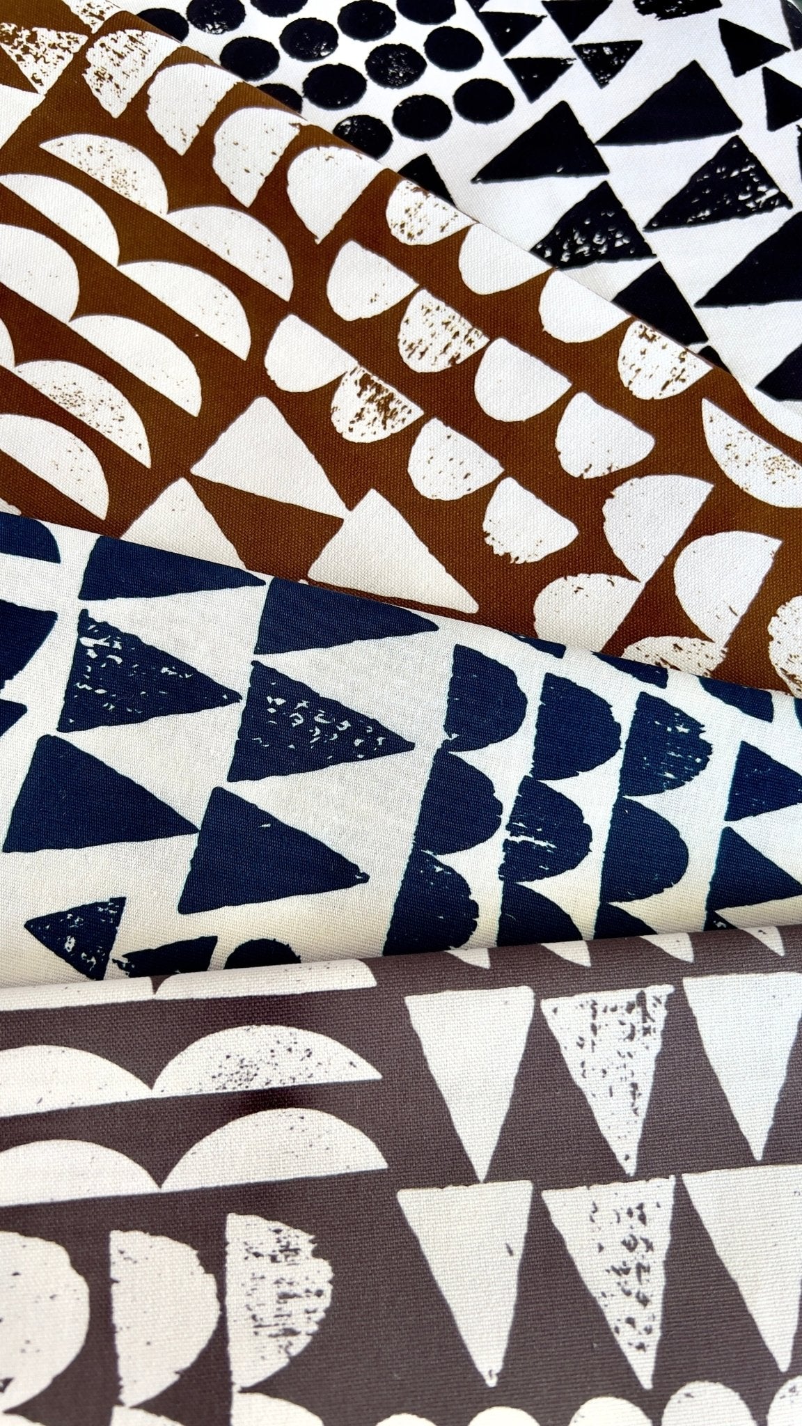 Print Patch - Dark Brown - Imprint by Eloise Renouf - Cloud 9 Fabrics - Canvas - Image 6