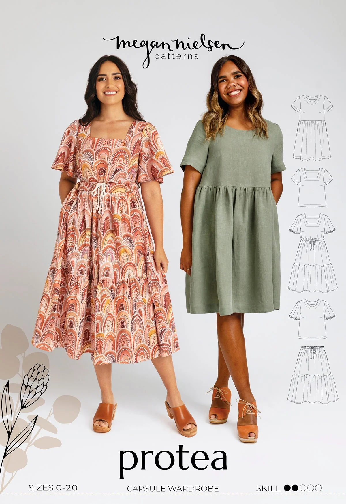 Protea Capsule Wardrobe Set - Megan Nielsen Patterns - Sewing Pattern - Image 21
