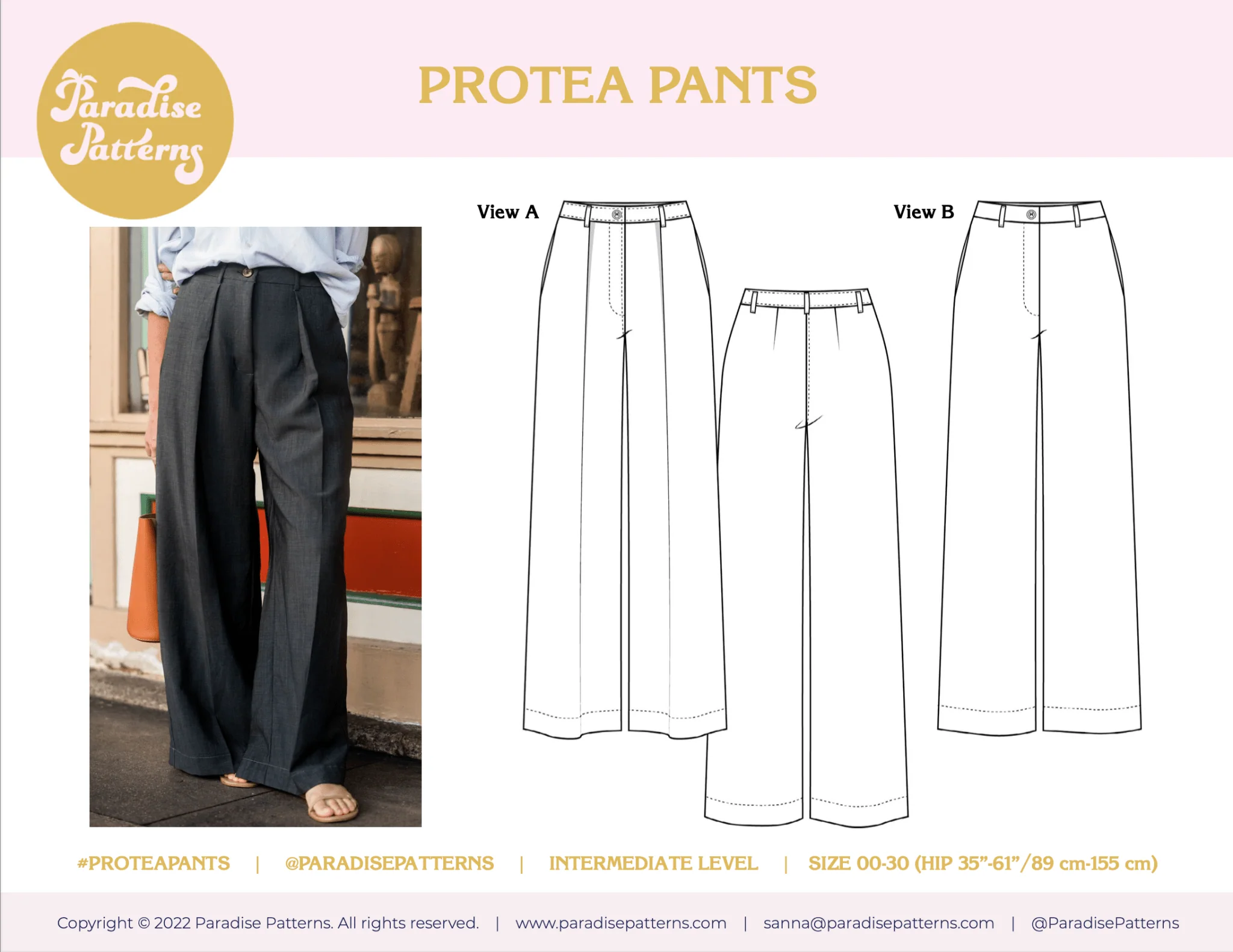 Protea Pants PDF Pattern - Paradise Patterns - Image 2