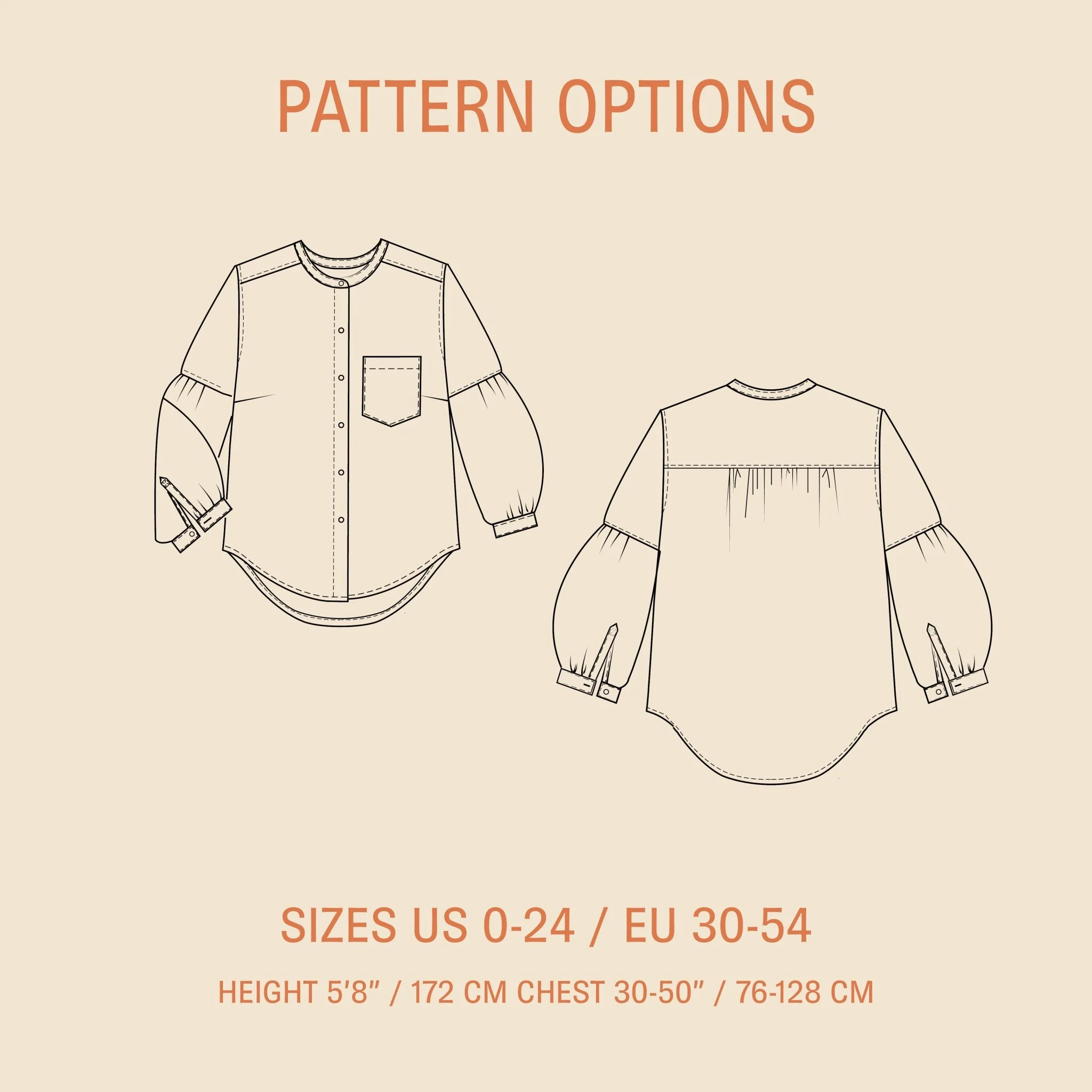 Puff Shirt Paper Pattern - Wardrobe by Me - Image 3