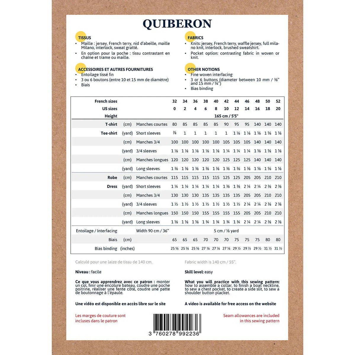 QUIBERON Sailor T-Shirt & Dress - Women 34/52 Paper Sewing Pattern - Ikatee - Image 19