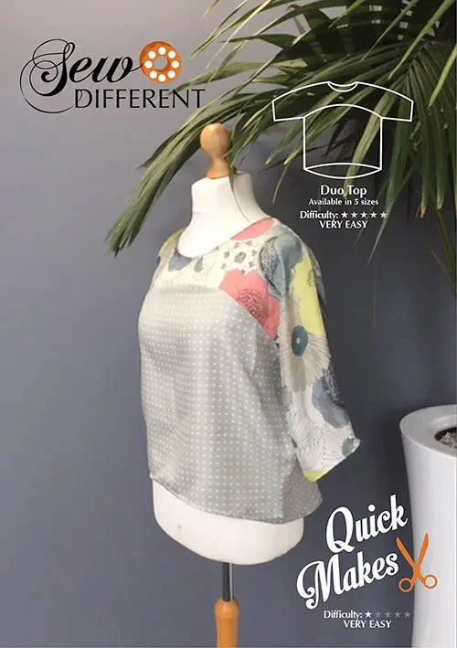 Quick Makes Duo Top - Paper Sewing Pattern - Sew Different - Image 2