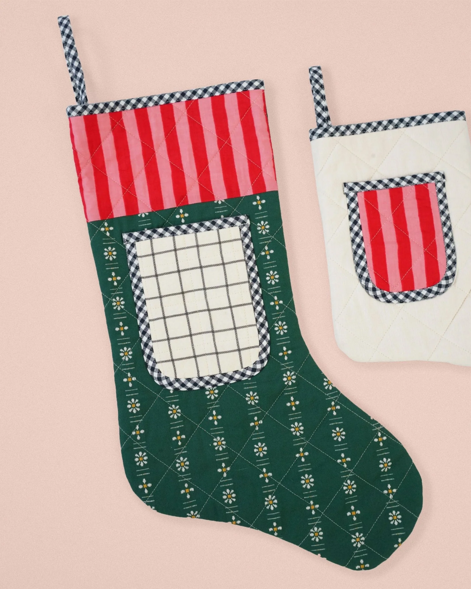 Quilted Pocket Stocking PDF Sewing Pattern - Matchy Matchy Sewing Club - Image 5