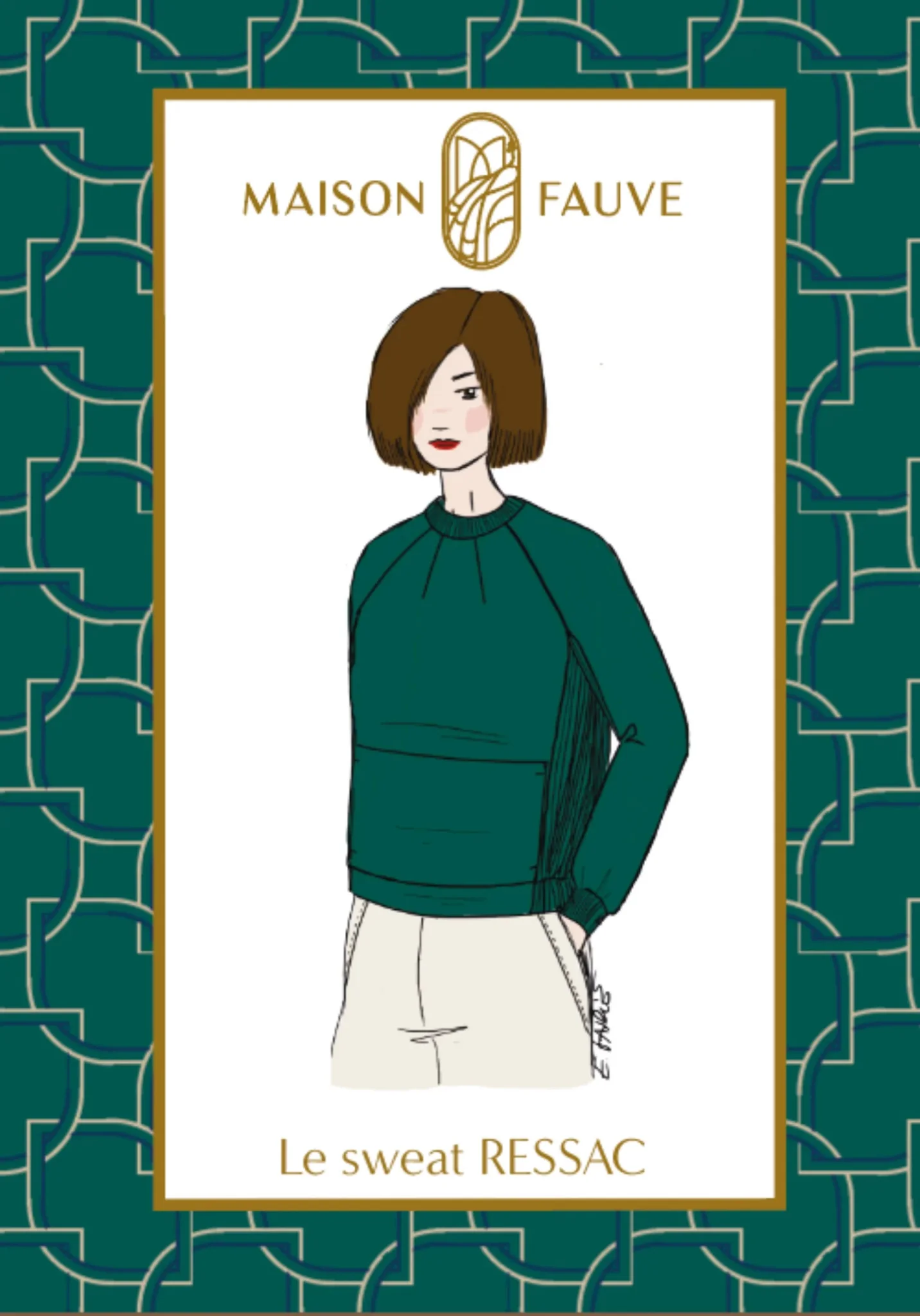 Ressac Sweatshirt Paper Sewing Pattern - Maison Fauve