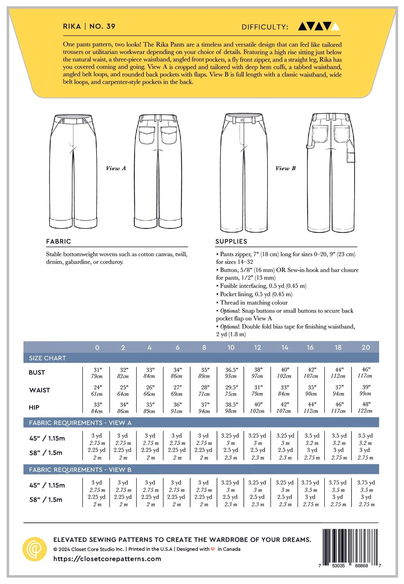 Rika Pants Paper Pattern - Closet Core Patterns - Image 34