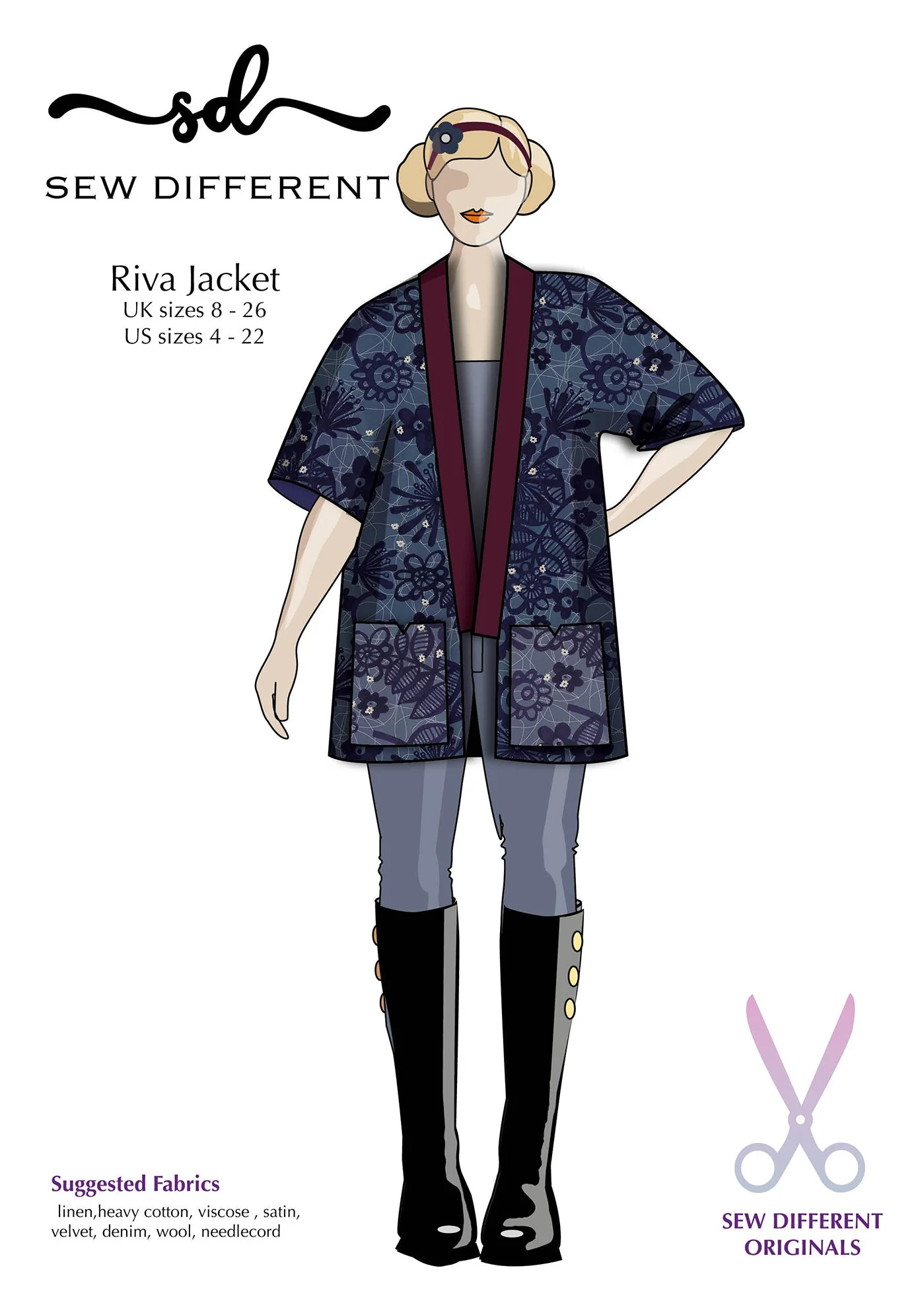 Riva Jacket - Paper Sewing Pattern - Sew Different