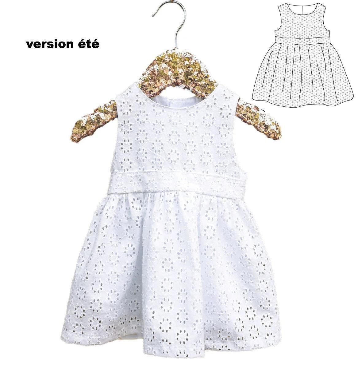 Roma Dress Sewing Pattern - Baby Girl 6M/24M - Ikatee - Image 6
