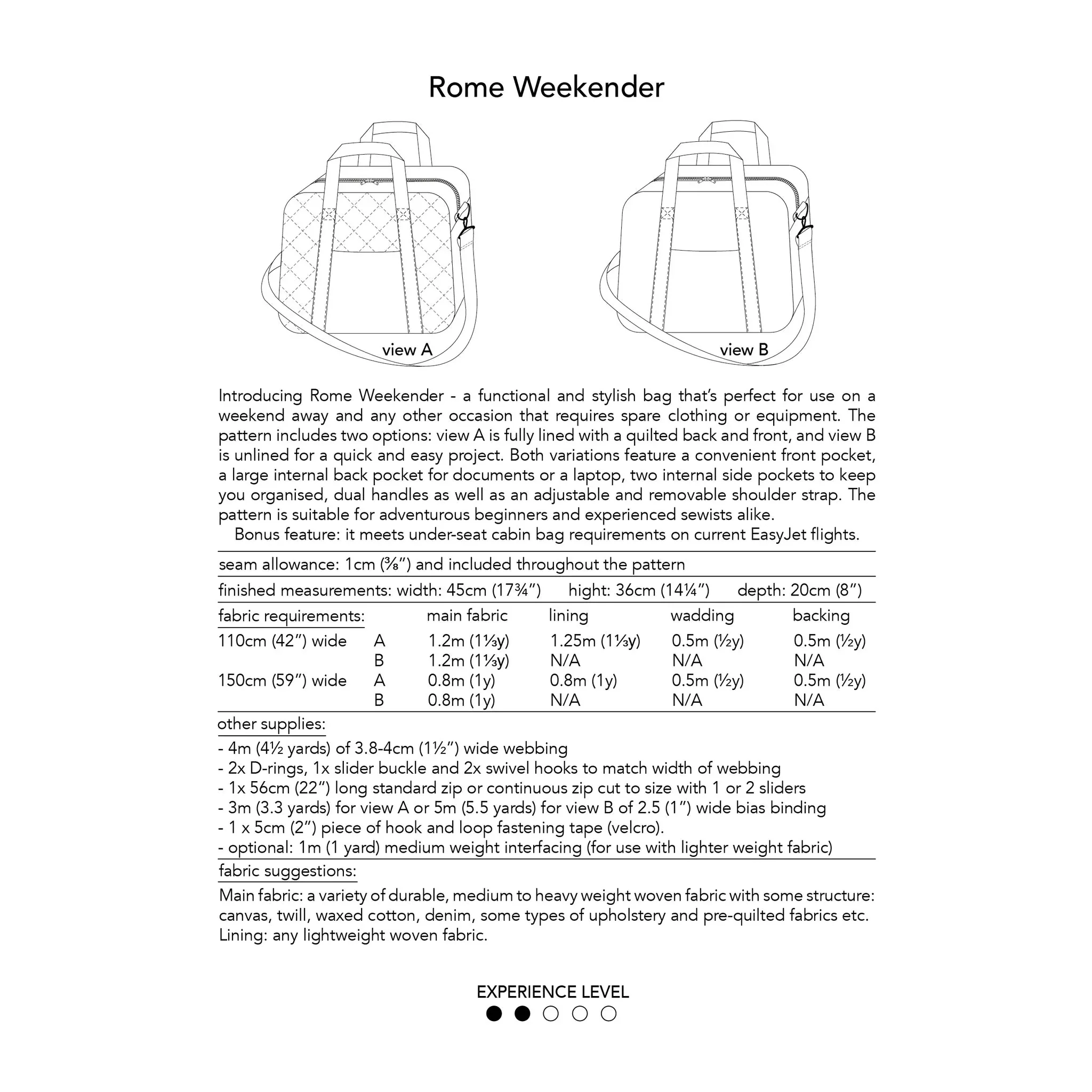 Rome Weekender Bag Sewing Pattern - Dhurata Davies - Image 12
