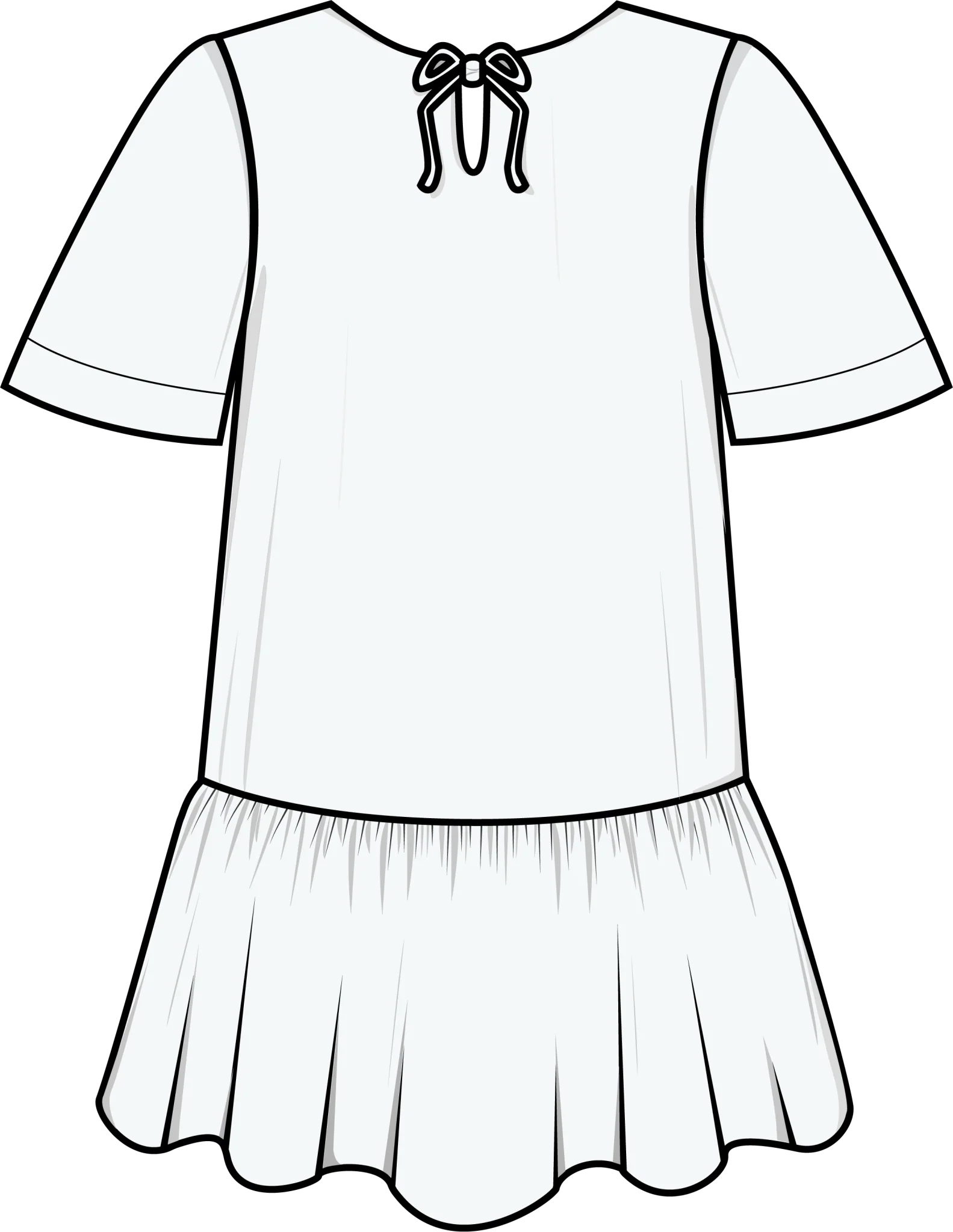 Ruffle Dress + Big T Sleeves - Paper Sewing Pattern - Puff And Pencil - Image 7
