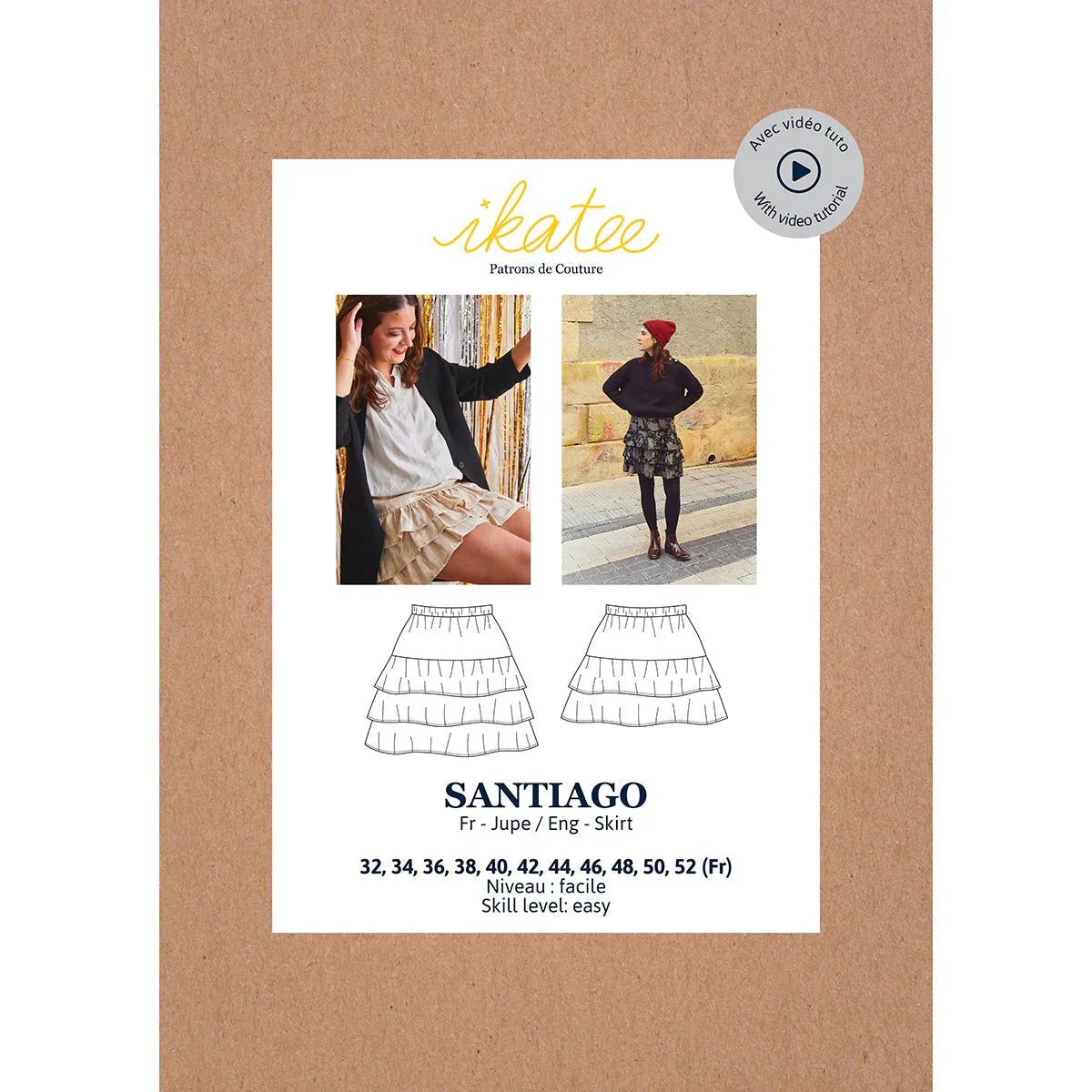 SANTIAGO Skirt - Women 34/52 Paper Sewing Pattern - Ikatee - Image 2