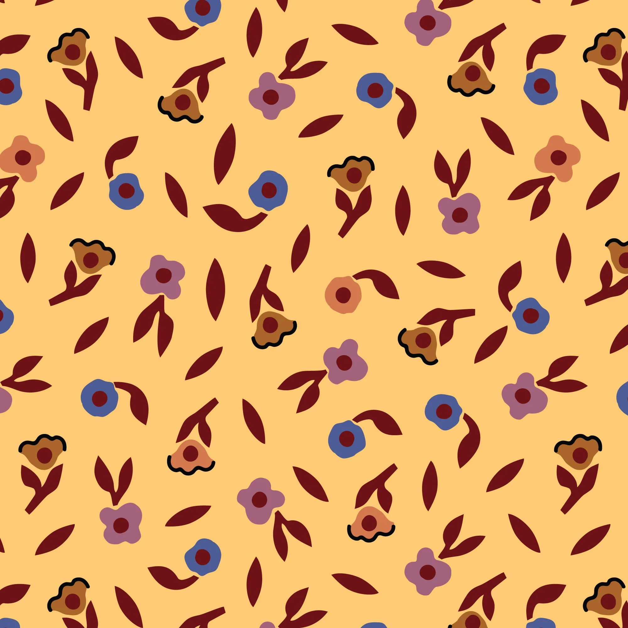 Seed Blossom - Fern Grove - Leah Duncan - Cloud 9 Fabrics - Poplin - Image 3