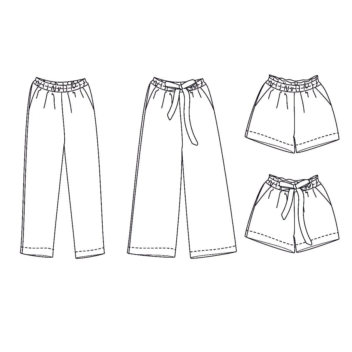 Singapour Trousers & Shorts Sewing Pattern - Ladies 32/52 - Ikatee - Image 14