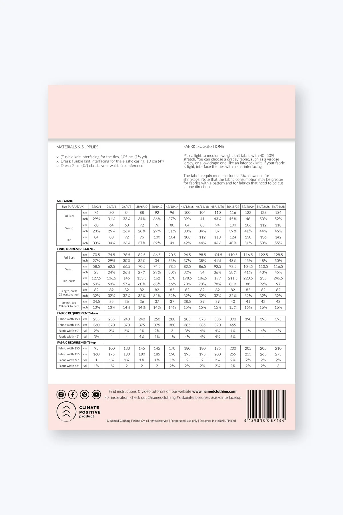 Sisko Interlace Dress and Top - PDF Pattern - Named Clothing - Image 9
