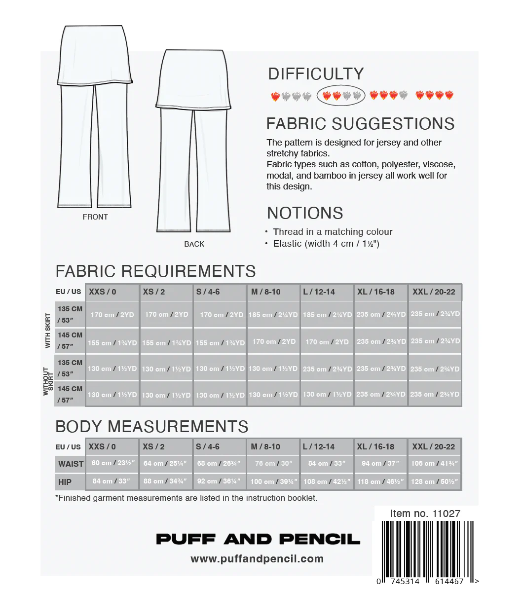 Skirty Pants - Paper Sewing Pattern - Puff And Pencil - Image 11