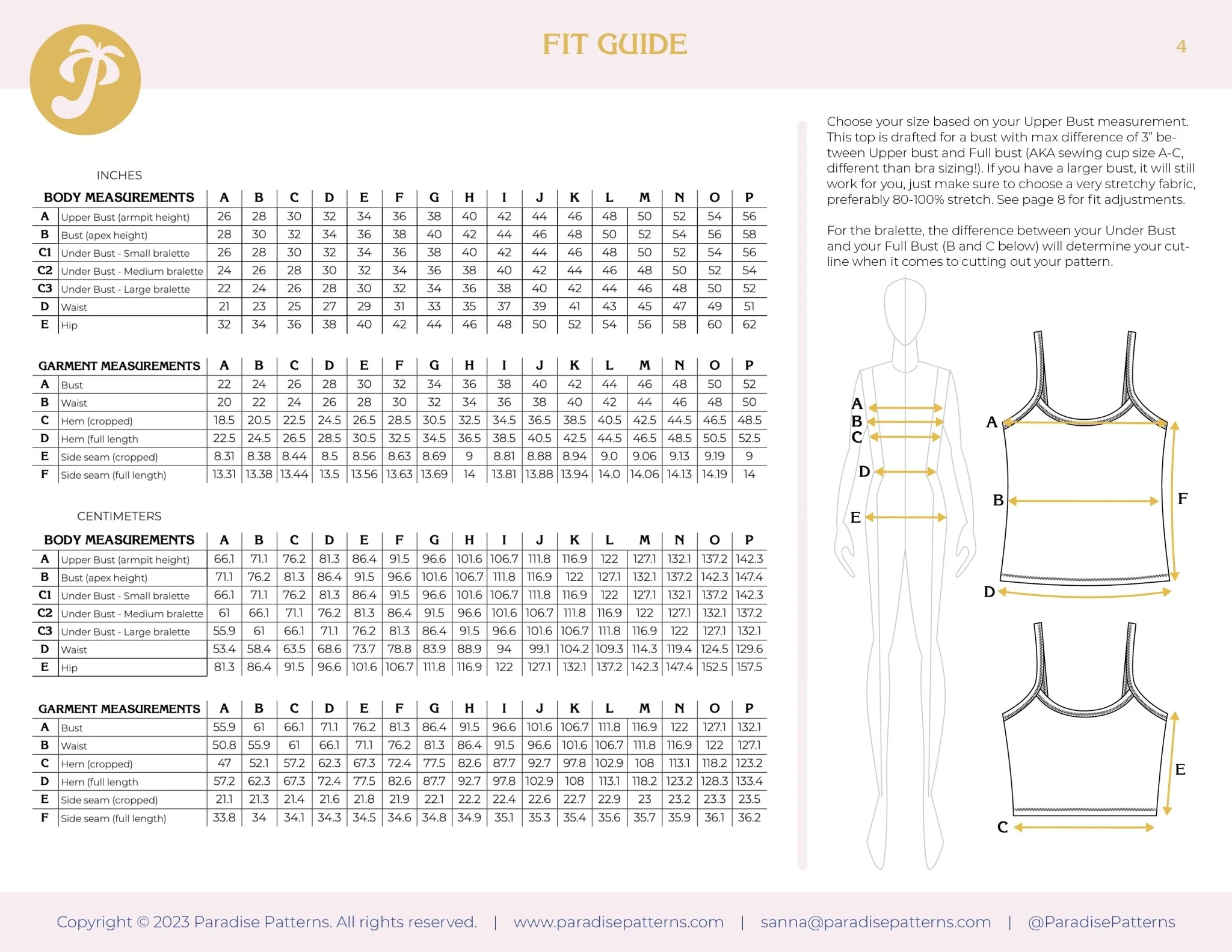 Sommar Camisole PDF Pattern - Paradise Patterns - Image 9