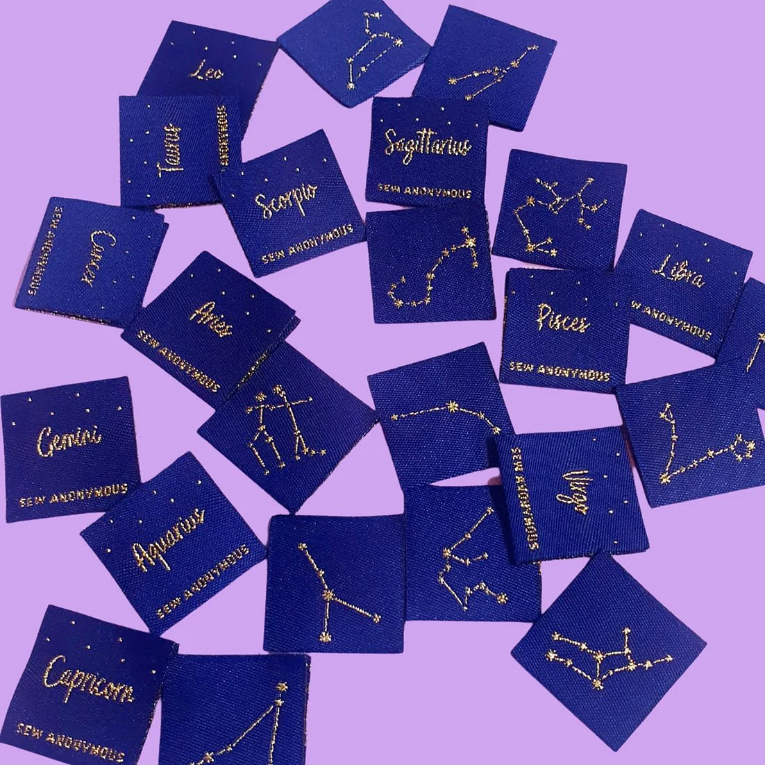 "STAR SIGN" Zodiac Woven Label Pack - Sew Anonymous - Image 15