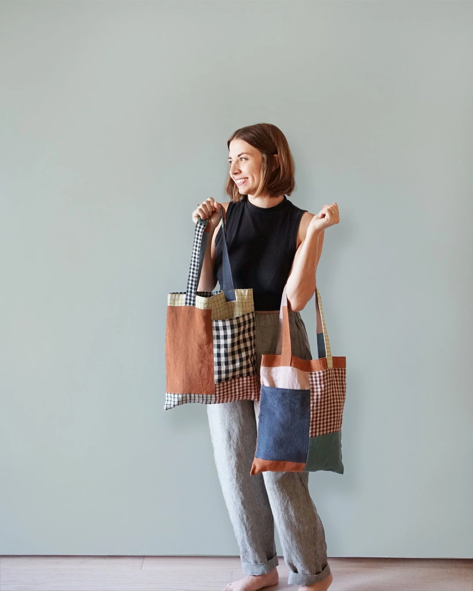 Stash Pocket Tote PDF Pattern - Matchy Matchy Sewing Club - Image 2
