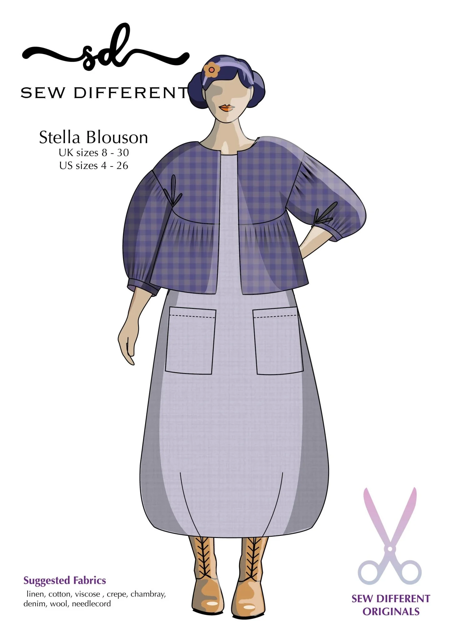 Stella Blouson - Paper Sewing Pattern - Sew Different