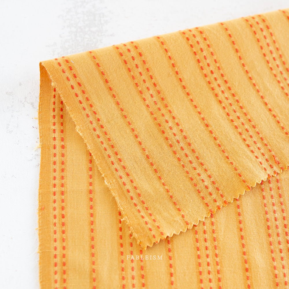 Stitch Stripe - Tumeric - Lucky Loom - Fableism Supply Co. - Image 2